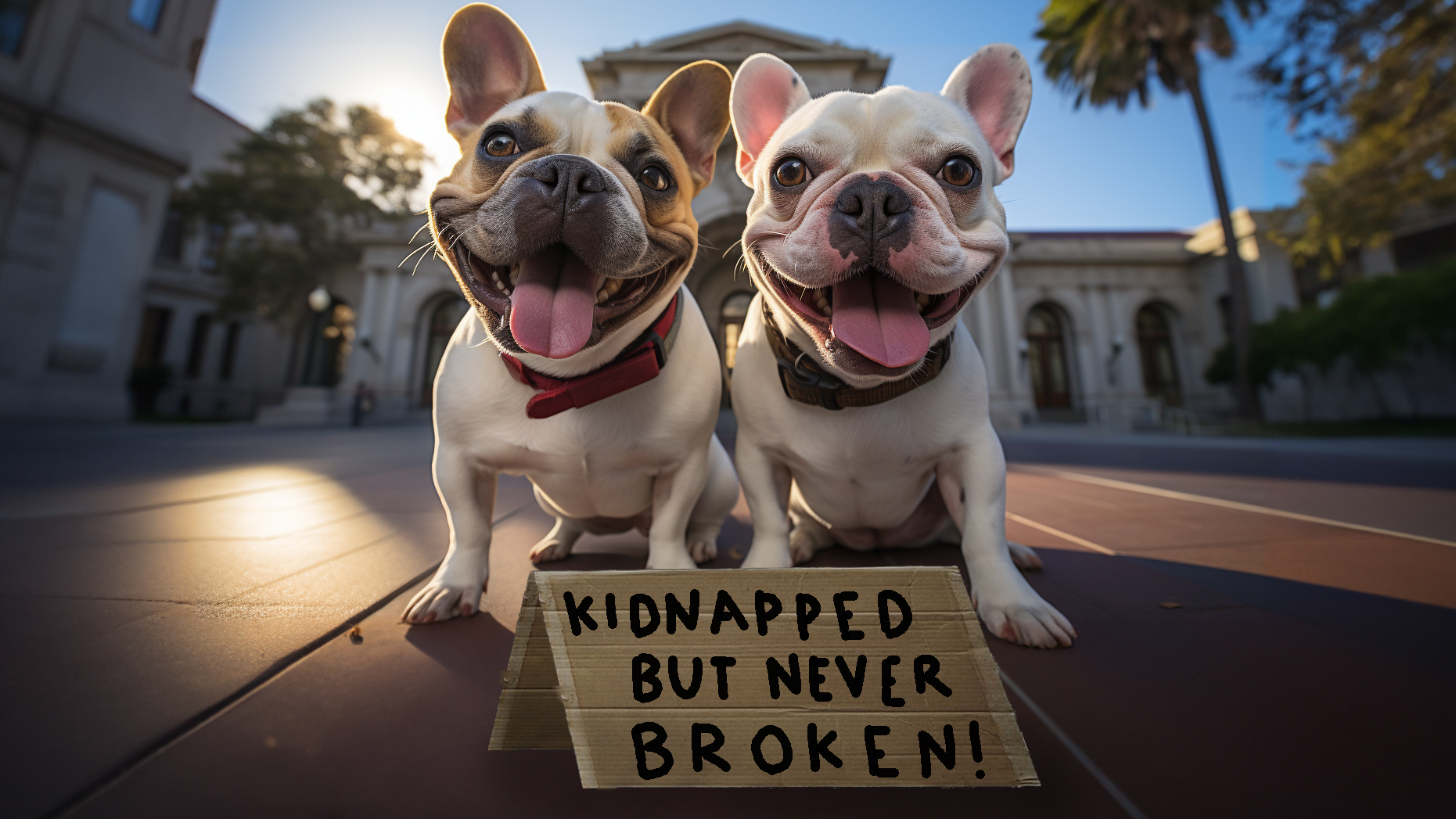 Deepfake of Lady Gaga's French Bulldogs like homeless