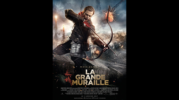 Film poster for The Great Wall with Matt Damon