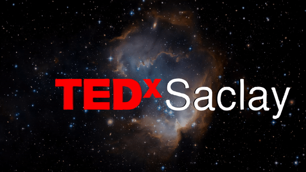 Endless loop of TEDxSaclay and Boocle logos dancing in the stars